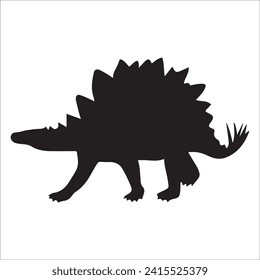 T-rex tyrannosaurus silhouette. Vector illustration growling screaming tyrannosaurus rex dinosaur silhouette isolated on white background. black dinosaur Standing dino logo icon, side view