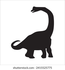 T-rex tyrannosaurus silhouette. Vector illustration growling screaming tyrannosaurus rex dinosaur silhouette isolated on white background. black dinosaur Standing dino logo icon, side view