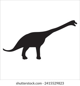 T-rex tyrannosaurus silhouette. Vector illustration growling screaming tyrannosaurus rex dinosaur silhouette isolated on white background. black dinosaur Standing dino logo icon, side view