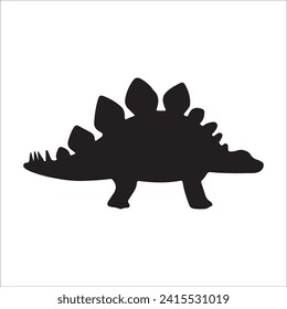 T-rex tyrannosaurus silhouette. Vector illustration growling screaming tyrannosaurus rex dinosaur silhouette isolated on white background. black dinosaur Standing dino logo icon, side view