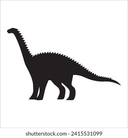 T-rex tyrannosaurus silhouette. Vector illustration growling screaming tyrannosaurus rex dinosaur silhouette isolated on white background. black dinosaur Standing dino logo icon, side view