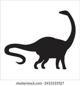 T-rex tyrannosaurus silhouette. Vector illustration growling screaming tyrannosaurus rex dinosaur silhouette isolated on white background. black dinosaur Standing dino logo icon, side view