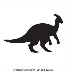 T-rex tyrannosaurus silhouette. Vector illustration growling screaming tyrannosaurus rex dinosaur silhouette isolated on white background. black dinosaur Standing dino logo icon, side view