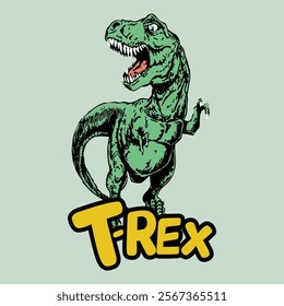 T-Rex Vector Illustration Graphic for Print