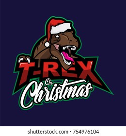 T-Rex Vector Logo Christmas Version