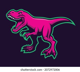 T-rex Vector Mascot, this design can be used as an emblem