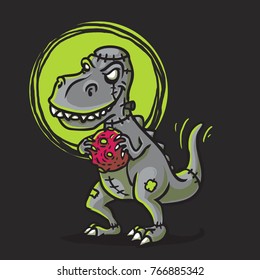 Trex Zombie Cartoon
