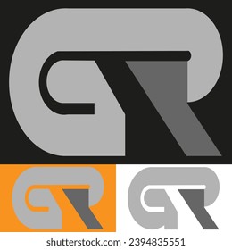 TRG, GRT, RTG, GTR, RG, GR, R, G, CR Abstract initial monogram letter alphabet logo design