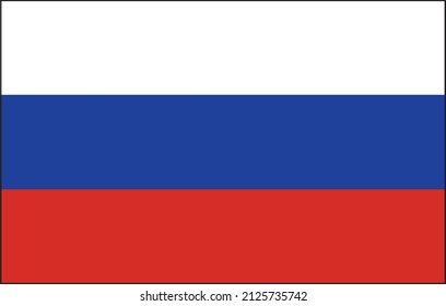 The tri color flag of Russia - Geography  Illustration - Vector 