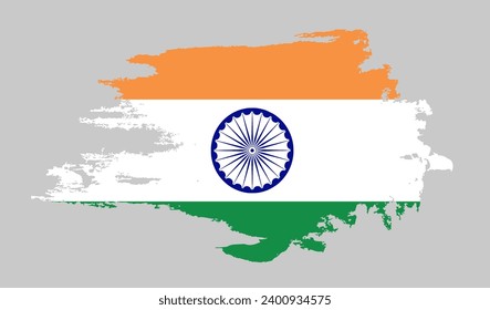 Tri Color National Flag Design for 15th of August, India Independence Day Celebration.