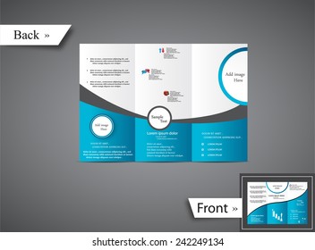 tri Fold Blue Business Brochure