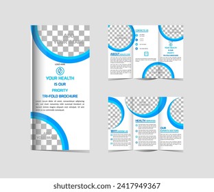 Tri Fold Brochure  Creative Medical Treatment Health Care Design Template