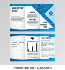 tri fold brochure design blur template report