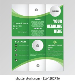 tri fold brochure design blur template report