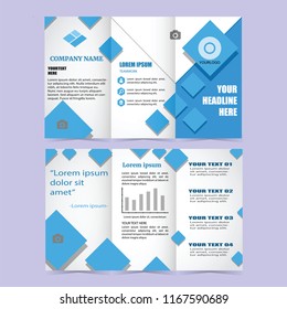 tri fold brochure design blur template report