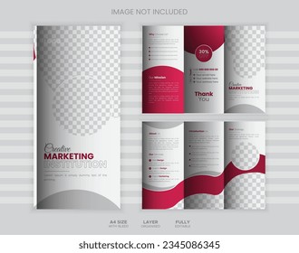 Tri fold brochure design, Business Brochure Template in Tri Fold Layout, Brochure design, brochure template, Business booklet, catalog, magazine, magnetic, design