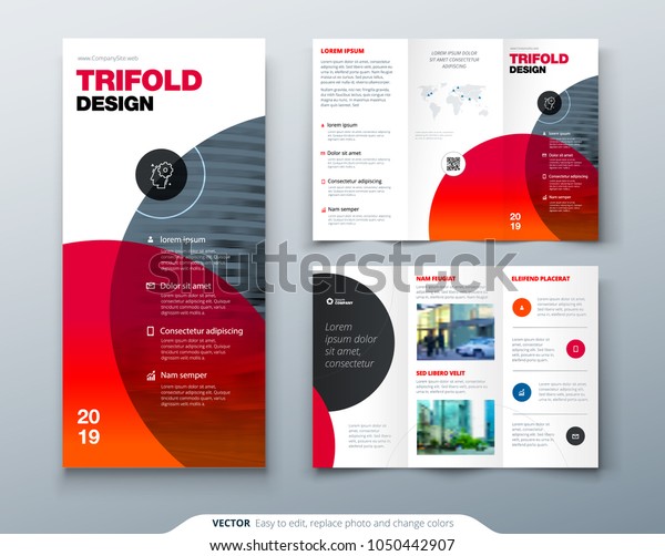 Tri Fold Brochure Design Business Template Stock Vector Royalty Free