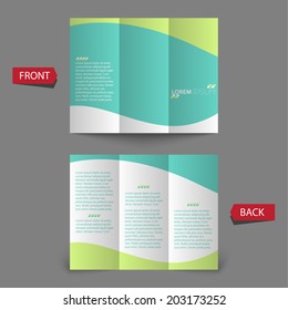 Tri Fold Brochure Design. Mock Up. 