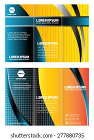 Tri fold brochure design. mock up. corporate brochure or cover design. for publishing, print and presentation.
