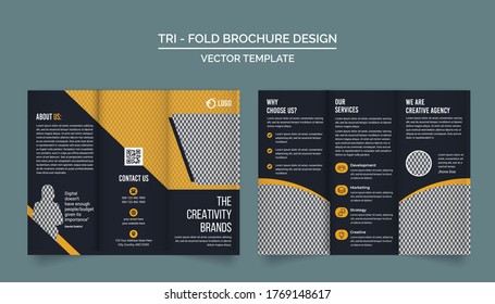 Tri Fold Brochure Design Template for your Company, Corporate, Business, Advertising, Marketing, Agency, and Internet business.