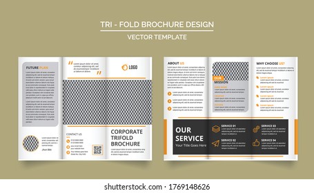 Tri Fold Brochure Design Template for your Company, Corporate, Business, Advertising, Marketing, Agency, and Internet business.