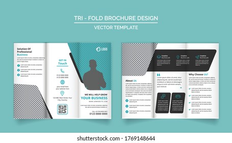 Tri Fold Broschüren Design Vorlage für Ihr Unternehmen, Unternehmen, Unternehmen, Werbung, Marketing, Agentur und Internet-Geschäft.
