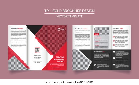 Tri Fold Brochure Design Template for your Company, Corporate, Business, Advertising, Marketing, Agency, and Internet business.