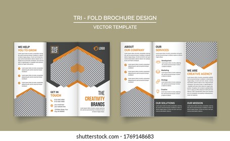 Tri Fold Brochure Design Template for your Company, Corporate, Business, Advertising, Marketing, Agency, and Internet business.