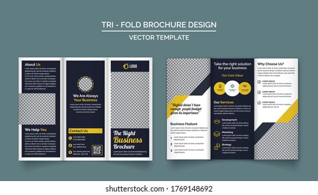 Tri Fold Brochure Design Template for your Company, Corporate, Business, Advertising, Marketing, Agency, and Internet business.
