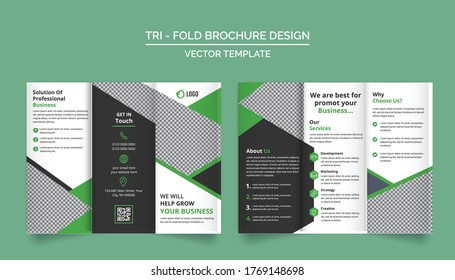 Tri Fold Brochure Design Template for your Company, Corporate, Business, Advertising, Marketing, Agency, and Internet business.