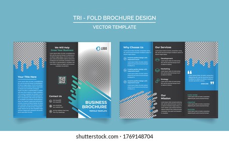 Plantilla de diseño de Tri Fold Brochure para su empresa, empresa, negocio, publicidad, marketing, agencia y negocios de Internet.