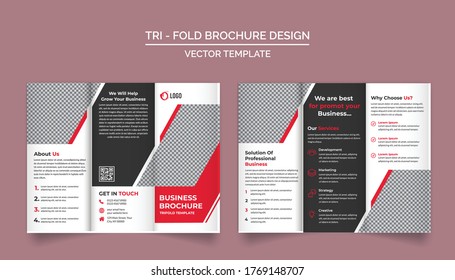 Tri Fold Brochure Design Template for your Company, Corporate, Business, Advertising, Marketing, Agency, and Internet business.