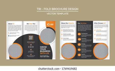 Tri Fold Brochure Design Template for your Company, Corporate, Business, Advertising, Marketing, Agency, and Internet business.