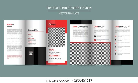 Tri Fold Brochure Design Template for your Company, Corporate, Business, Advertising, Marketing, Agency, and Internet business.Set of business tri-fold brochure template with turquoise color in a4 siz