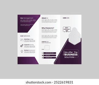 MODELO DE DESIGN DE FOLHETO TRI FOLD.
