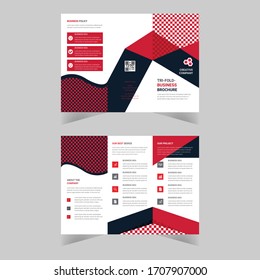 Diseño de tríptico con archivo vectorial