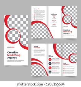 tri fold brochure design vector