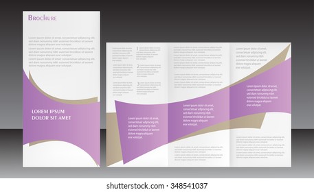 Tri fold brochure design.Vector brochure template.