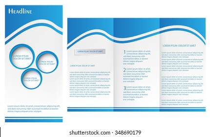 Tri fold brochure design.Vector brochure template.