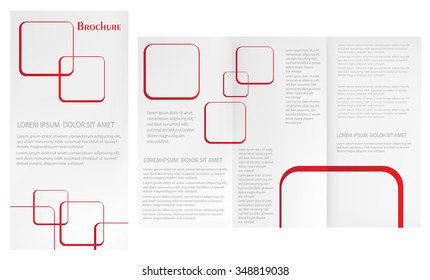 Tri fold brochure design.Vector brochure template.