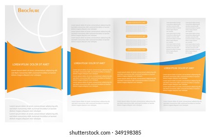 Tri fold brochure design.Vector brochure template.