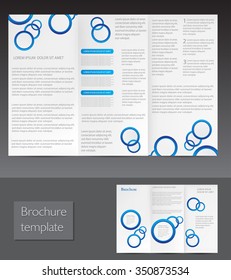 Tri fold brochure design.Vector brochure template.