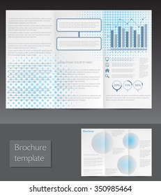 Tri fold brochure design.Vector brochure template.