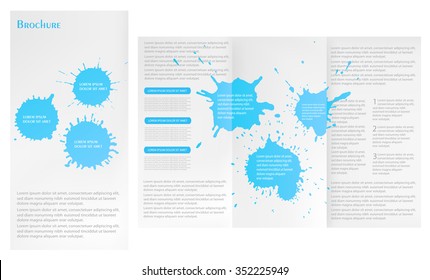 Tri fold brochure design.Vector brochure template.