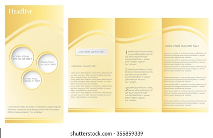 Tri fold brochure design.Vector brochure template.