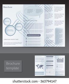 Tri fold brochure design.Vector brochure template.