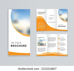 Tri fold brochure flyer leaflet design template