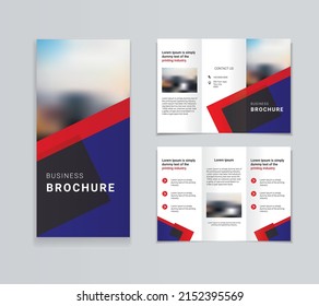 Tri fold brochure flyer leaflet design template