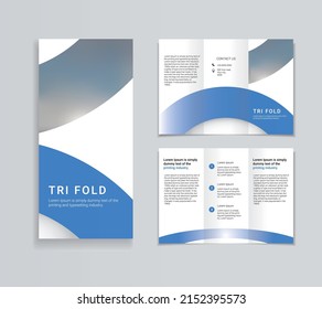 Tri fold brochure flyer leaflet design template