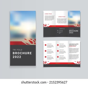 Tri fold brochure flyer leaflet design template